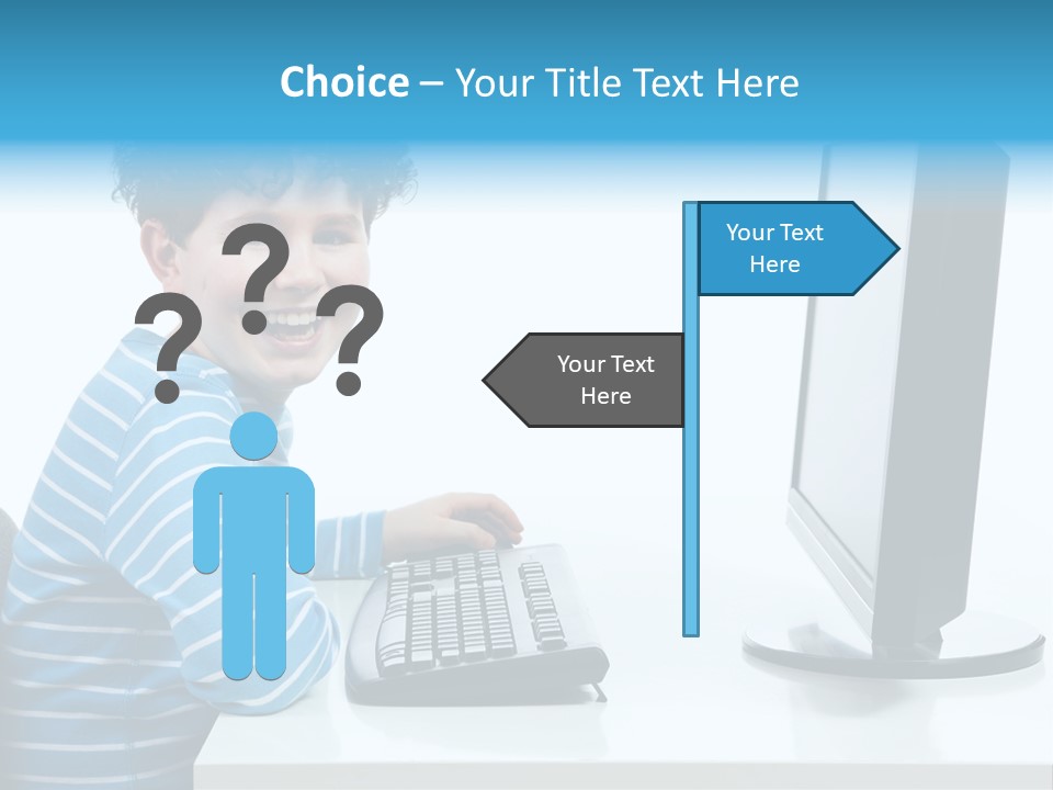 Horizontal Schoolchild Schoolkid PowerPoint Template