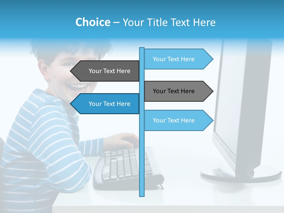 Horizontal Schoolchild Schoolkid PowerPoint Template