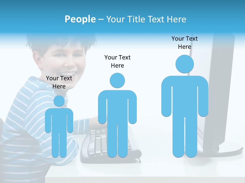 Horizontal Schoolchild Schoolkid PowerPoint Template