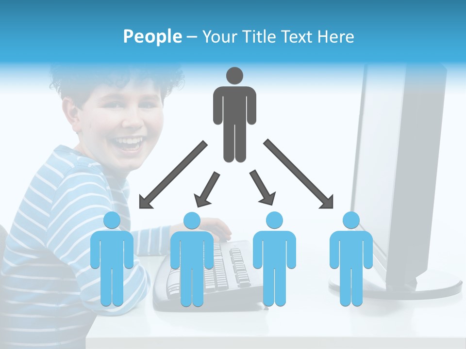 Horizontal Schoolchild Schoolkid PowerPoint Template