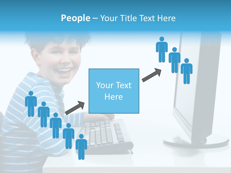 Horizontal Schoolchild Schoolkid PowerPoint Template