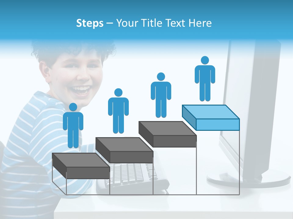 Horizontal Schoolchild Schoolkid PowerPoint Template