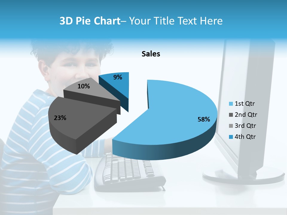 Horizontal Schoolchild Schoolkid PowerPoint Template
