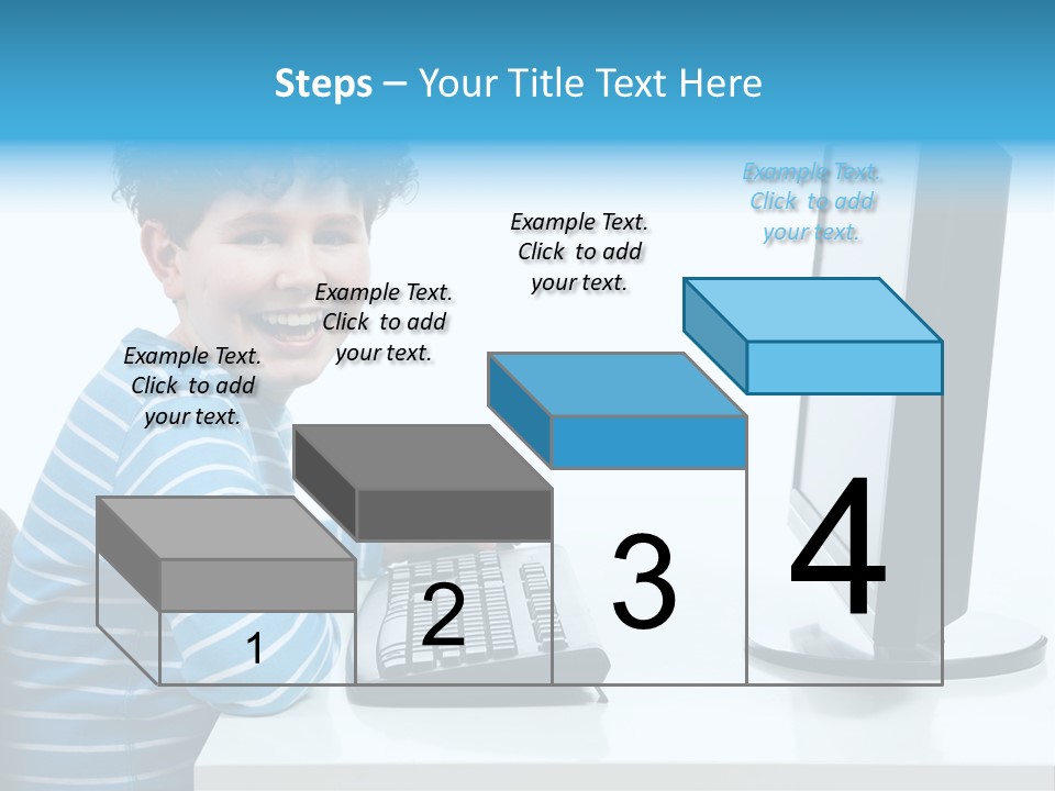 Horizontal Schoolchild Schoolkid PowerPoint Template