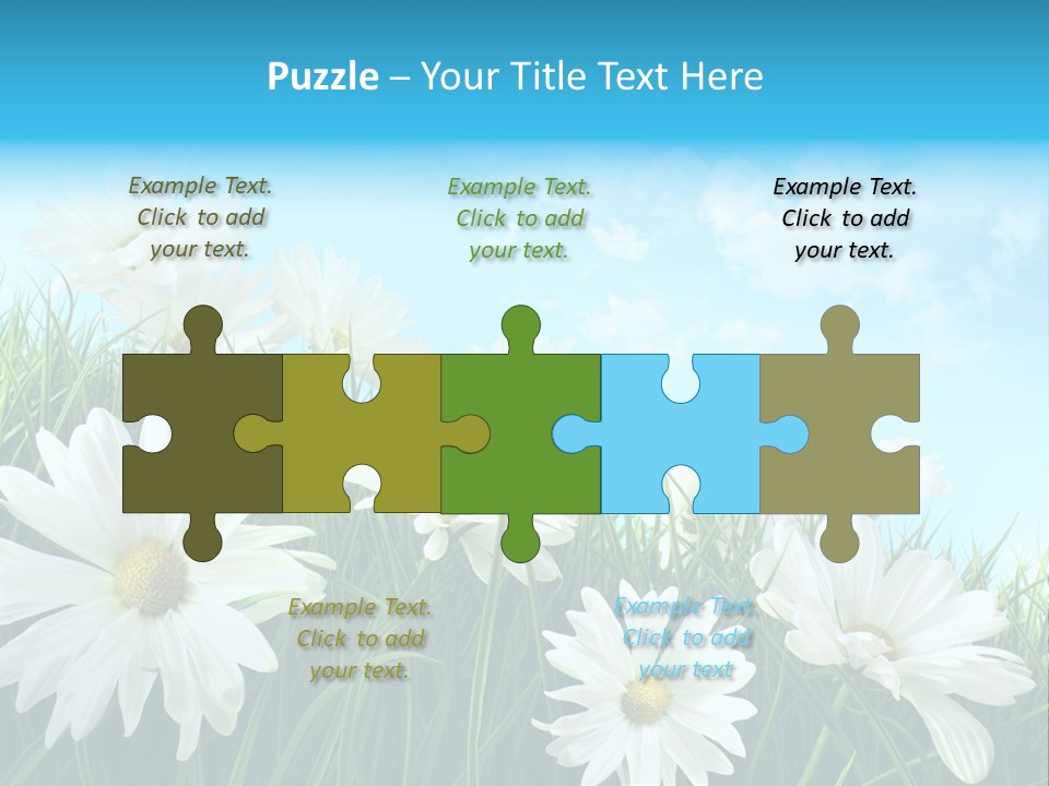Countryside Plain Daisy PowerPoint Template