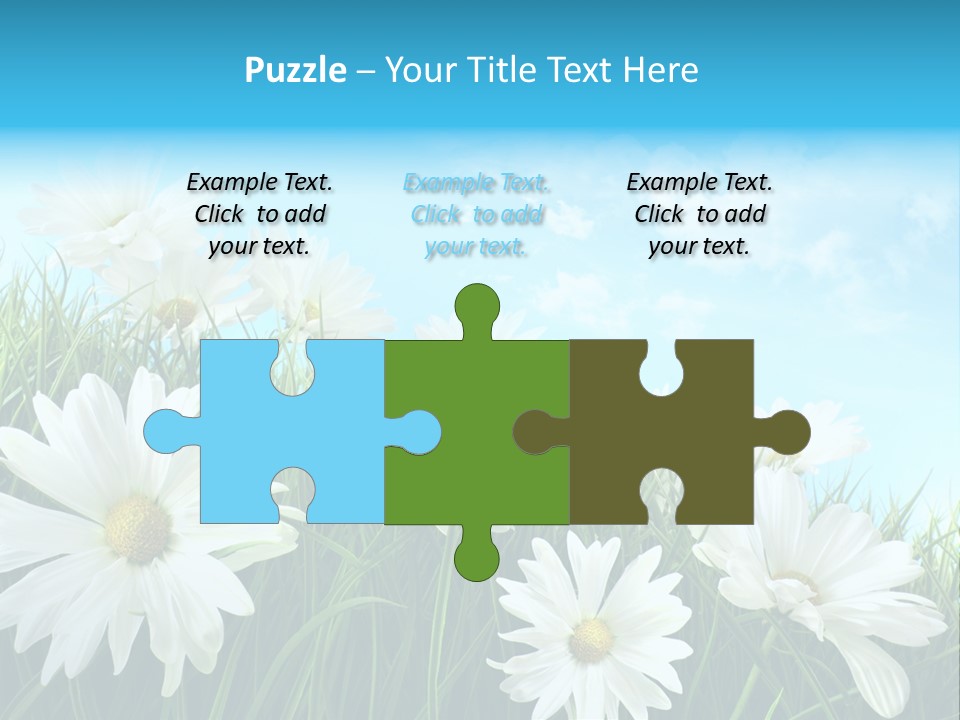 Countryside Plain Daisy PowerPoint Template