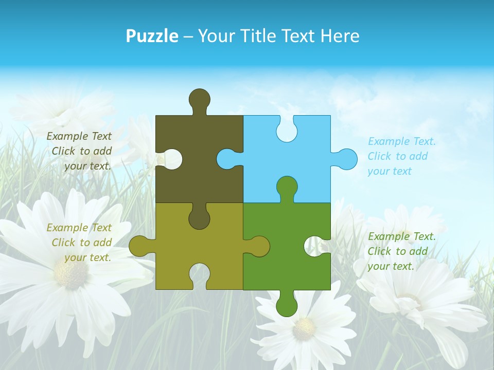 Countryside Plain Daisy PowerPoint Template