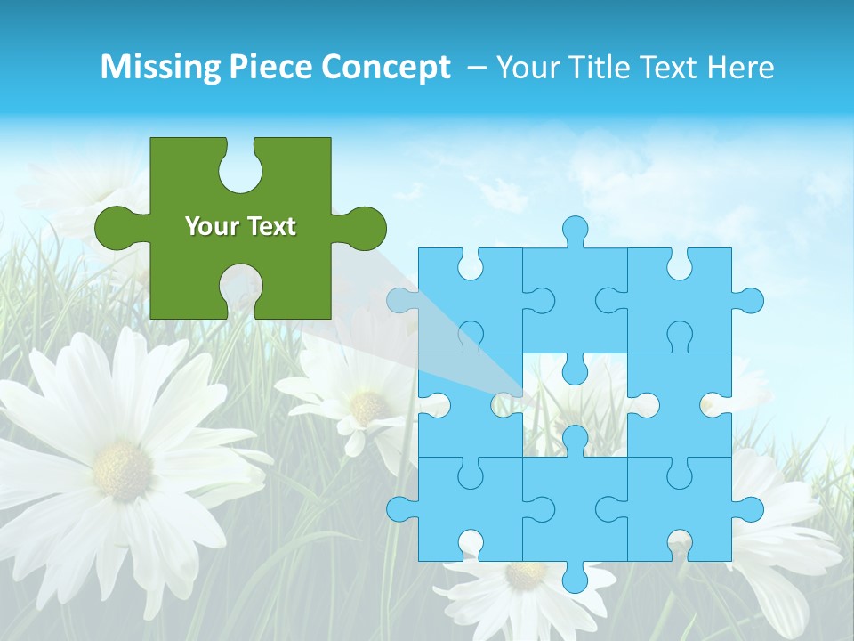 Countryside Plain Daisy PowerPoint Template