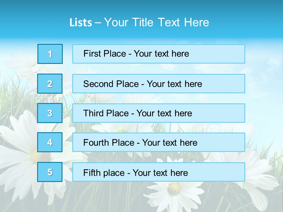Countryside Plain Daisy PowerPoint Template