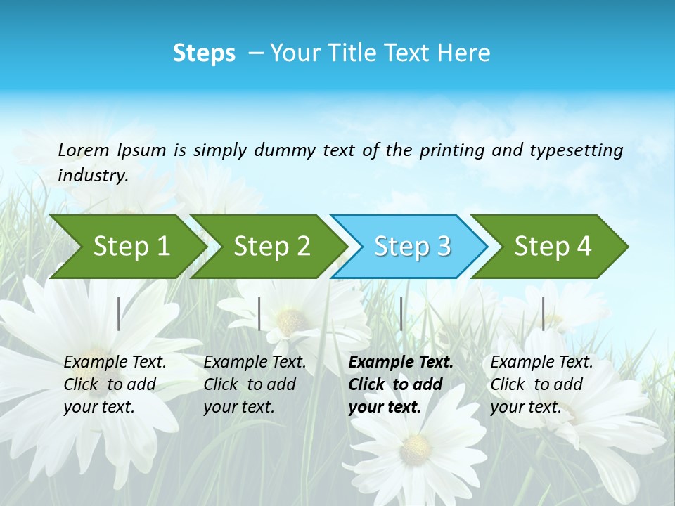 Countryside Plain Daisy PowerPoint Template