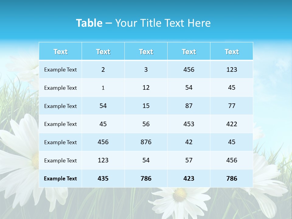 Countryside Plain Daisy PowerPoint Template
