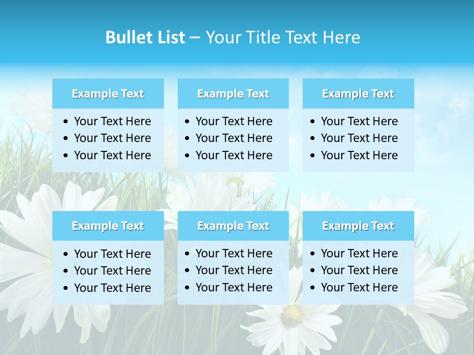 Countryside Plain Daisy PowerPoint Template