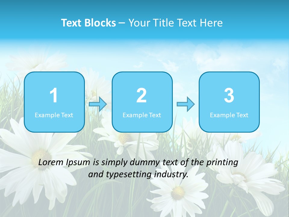Countryside Plain Daisy PowerPoint Template
