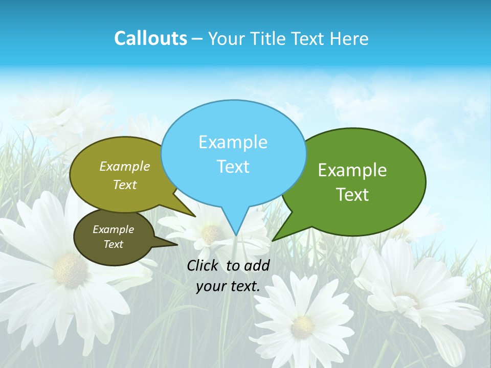 Countryside Plain Daisy PowerPoint Template