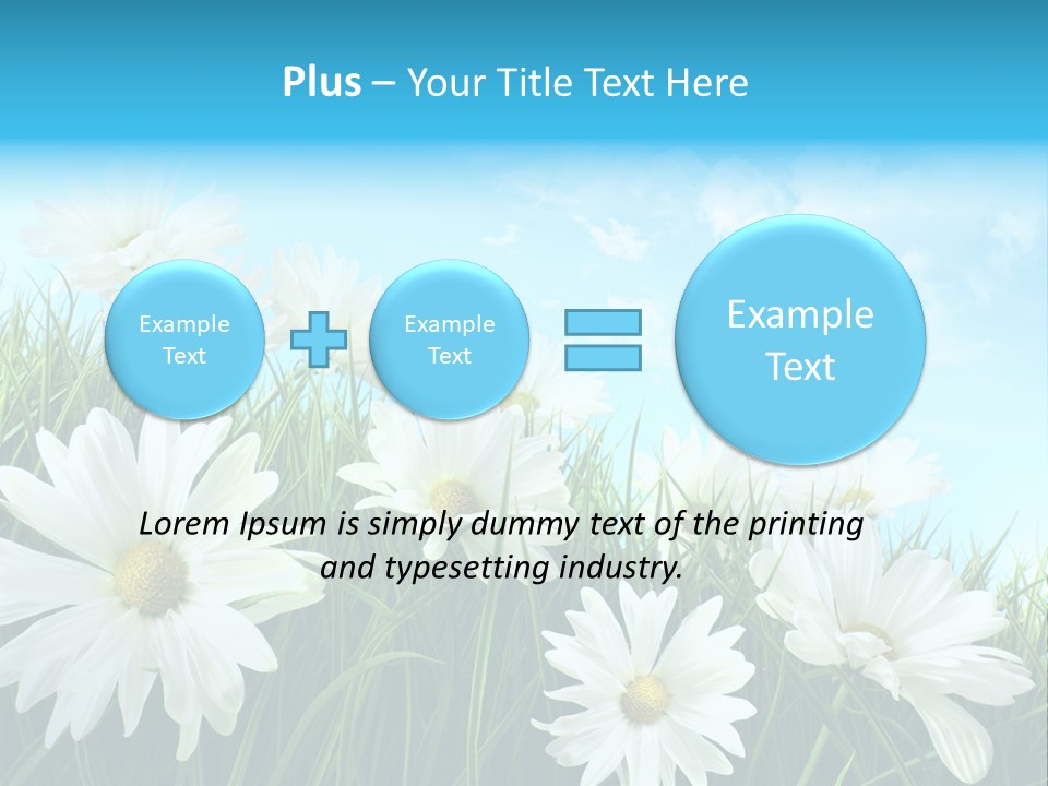 Countryside Plain Daisy PowerPoint Template