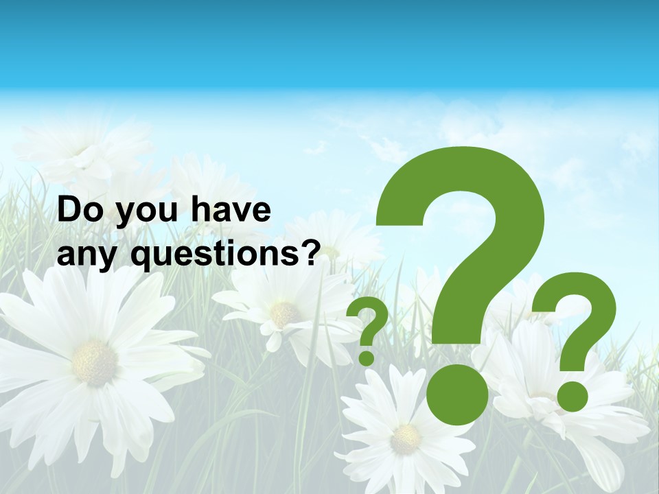 Countryside Plain Daisy PowerPoint Template