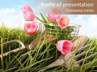 Fresh Garden Flower PowerPoint Template