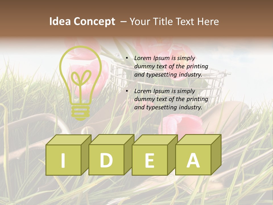 Fresh Garden Flower PowerPoint Template