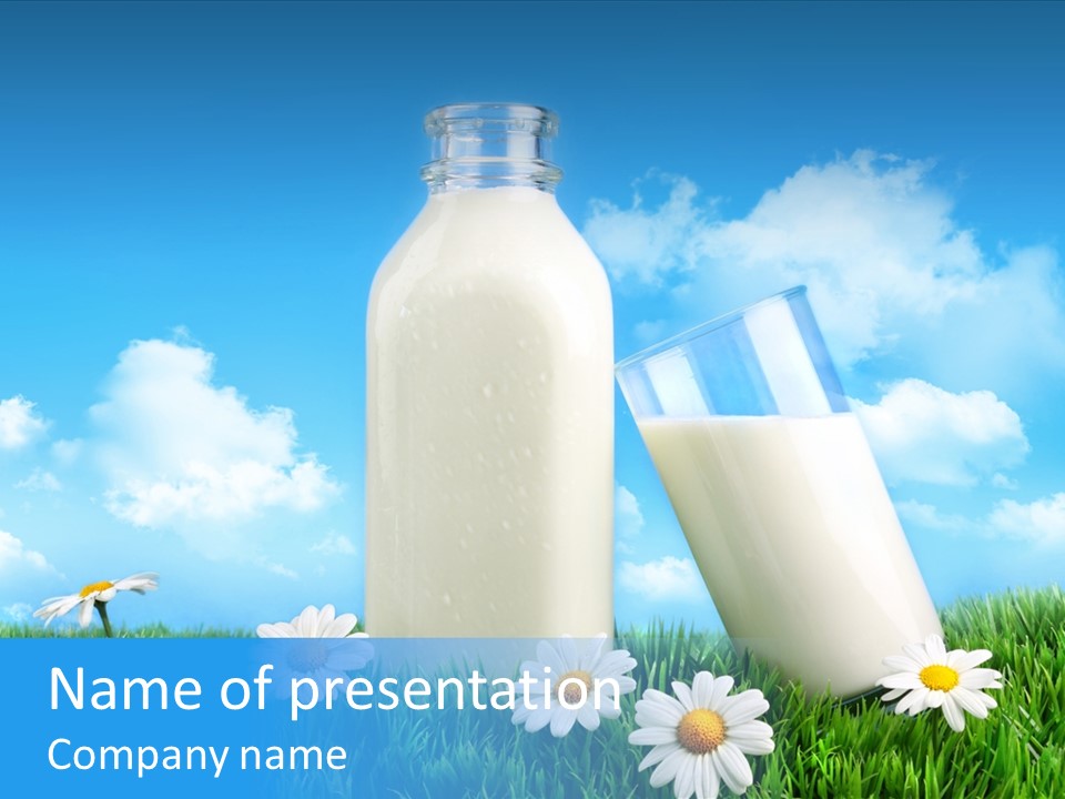 Summer White Bottle PowerPoint Template