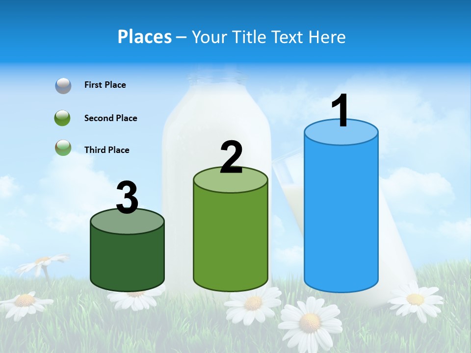 Summer White Bottle PowerPoint Template