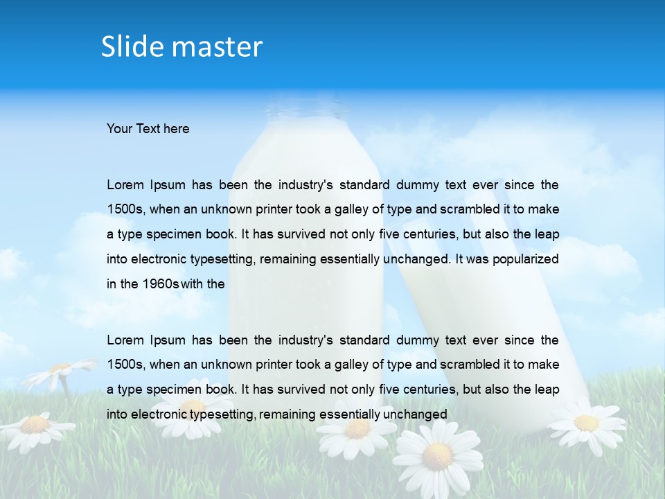 Summer White Bottle PowerPoint Template