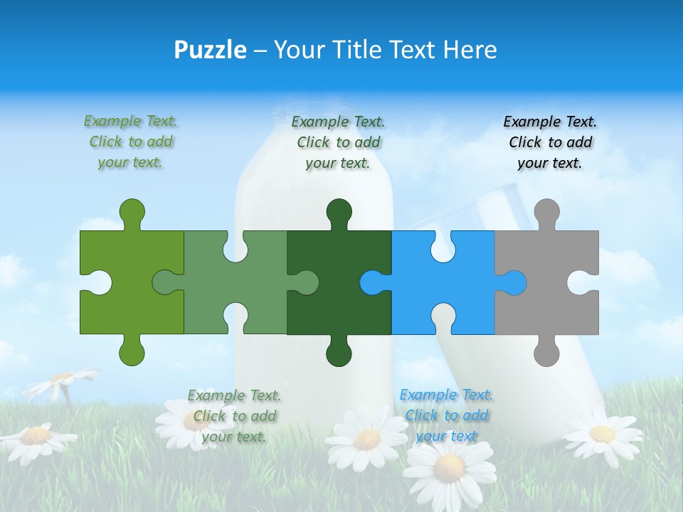 Summer White Bottle PowerPoint Template