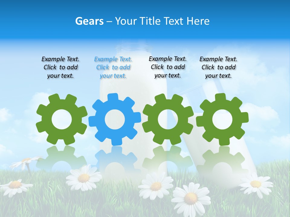 Summer White Bottle PowerPoint Template