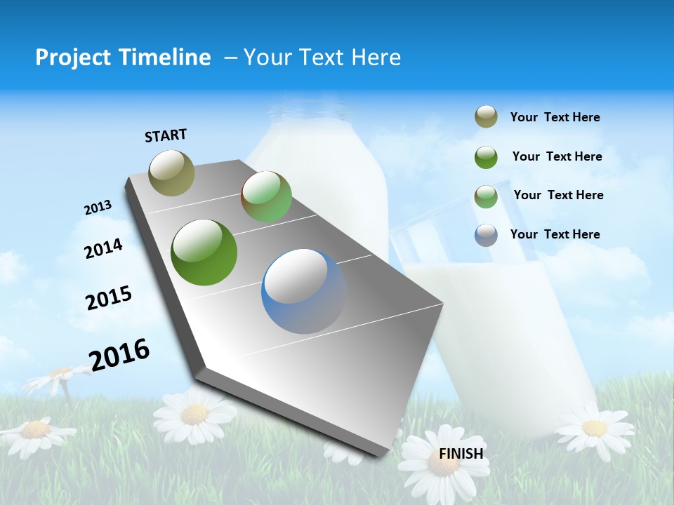 Summer White Bottle PowerPoint Template