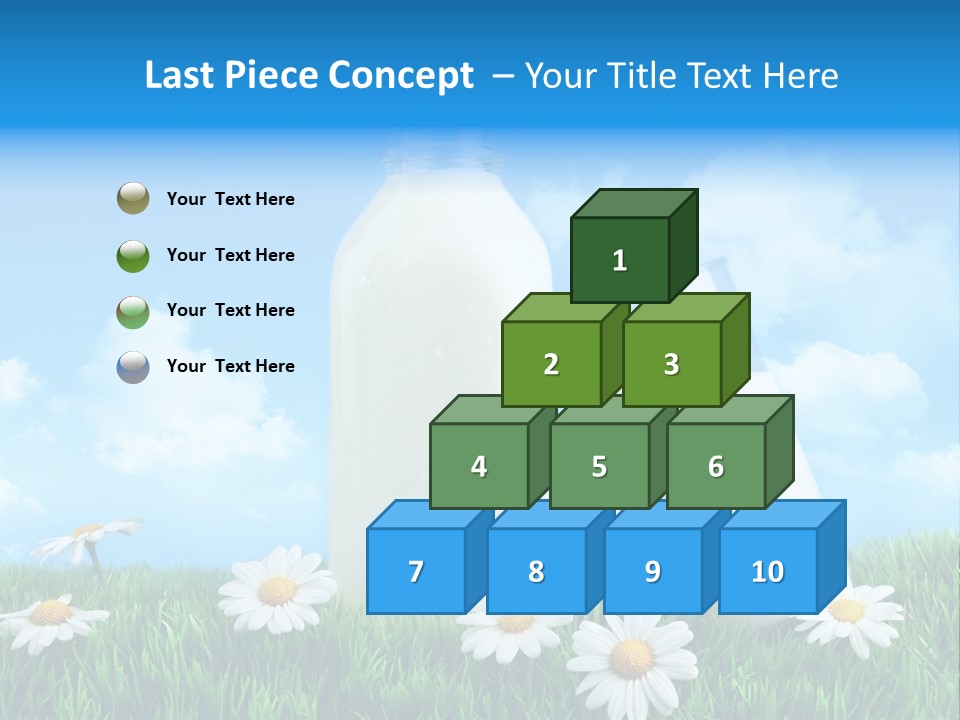 Summer White Bottle PowerPoint Template