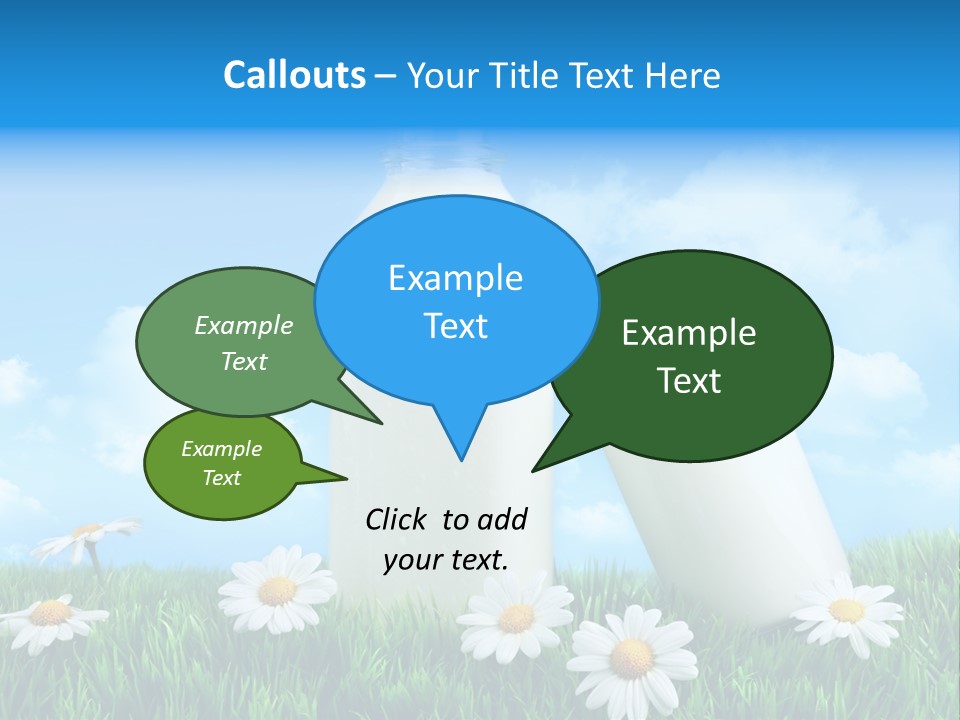 Summer White Bottle PowerPoint Template