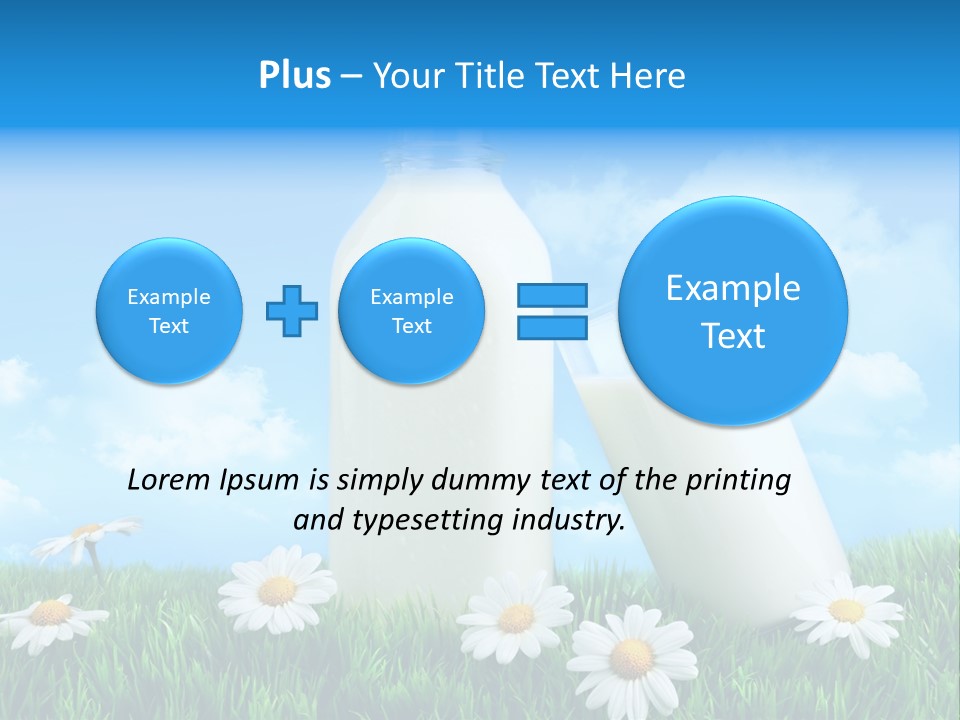 Summer White Bottle PowerPoint Template