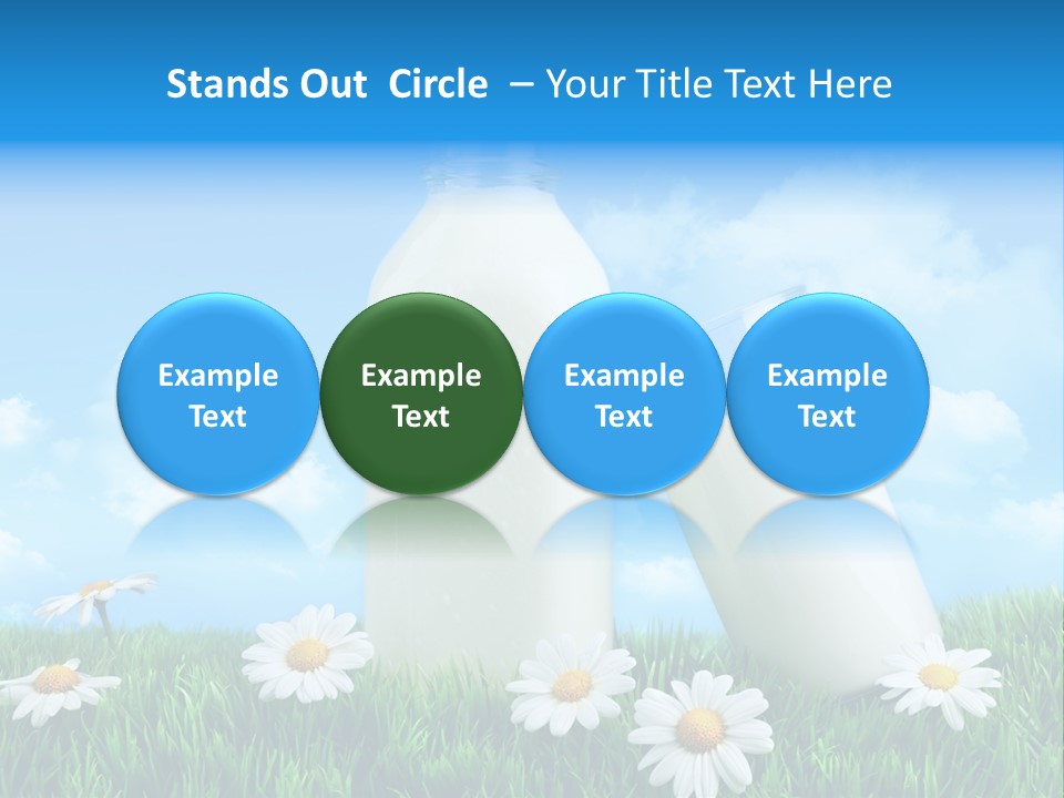 Summer White Bottle PowerPoint Template