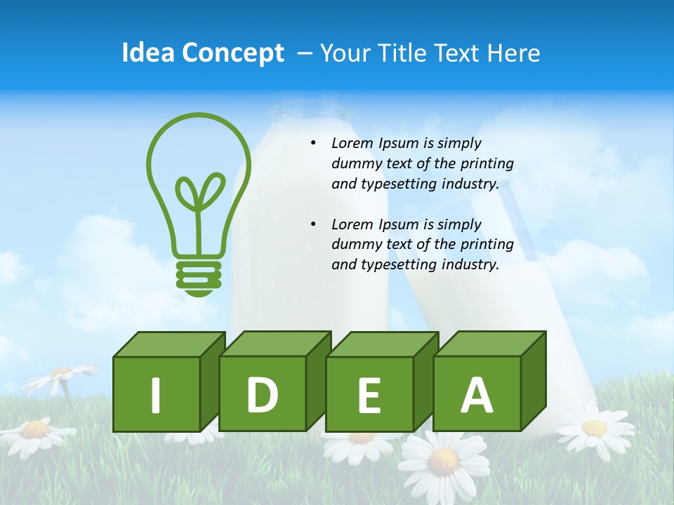 Summer White Bottle PowerPoint Template