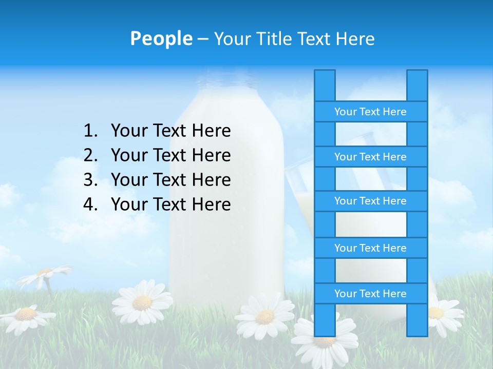 Summer White Bottle PowerPoint Template