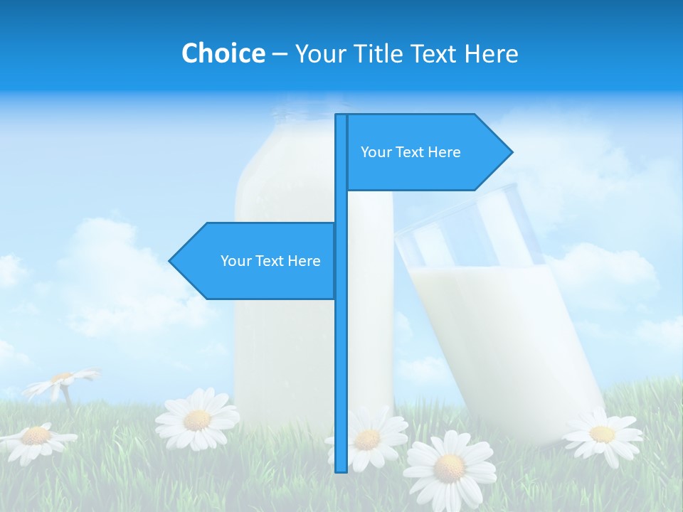 Summer White Bottle PowerPoint Template