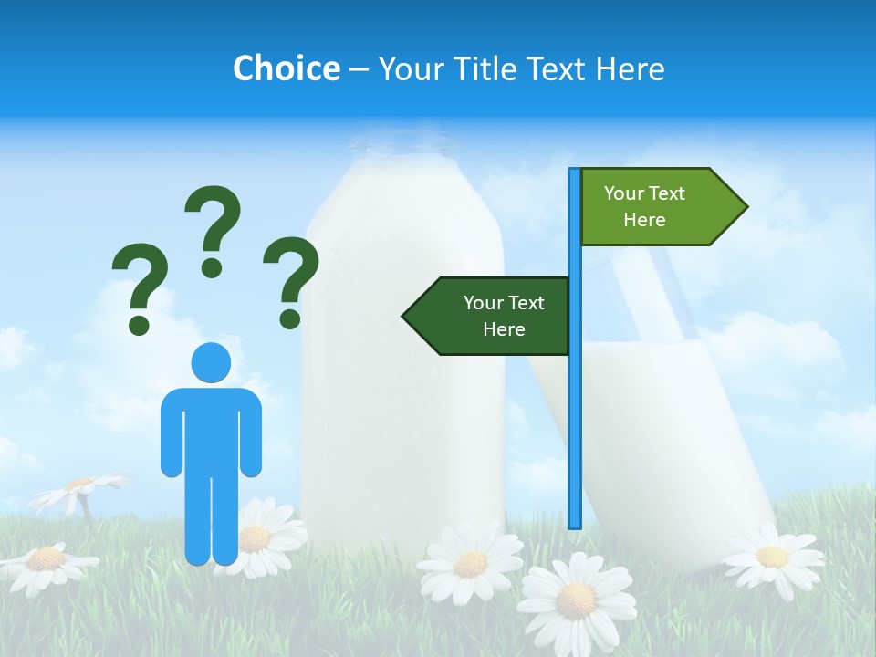 Summer White Bottle PowerPoint Template