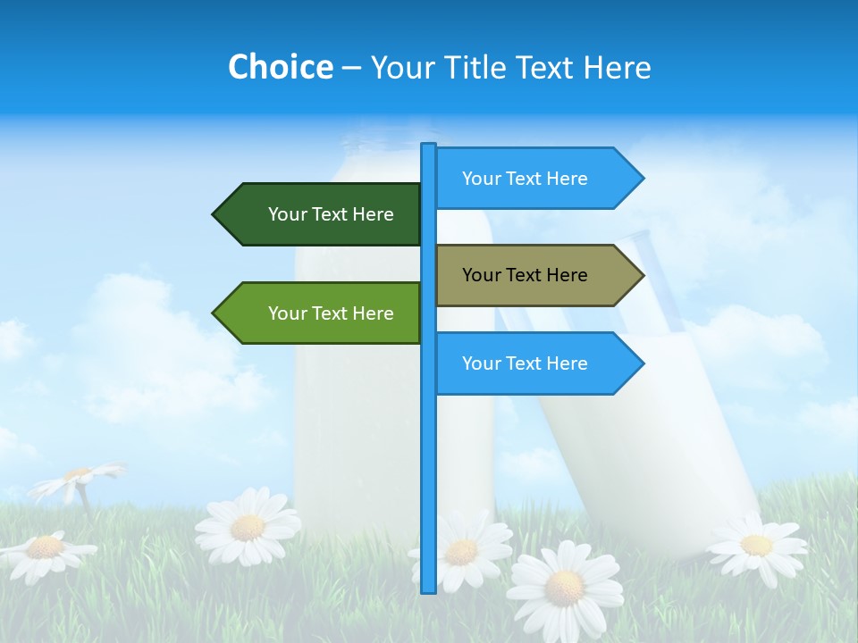 Summer White Bottle PowerPoint Template