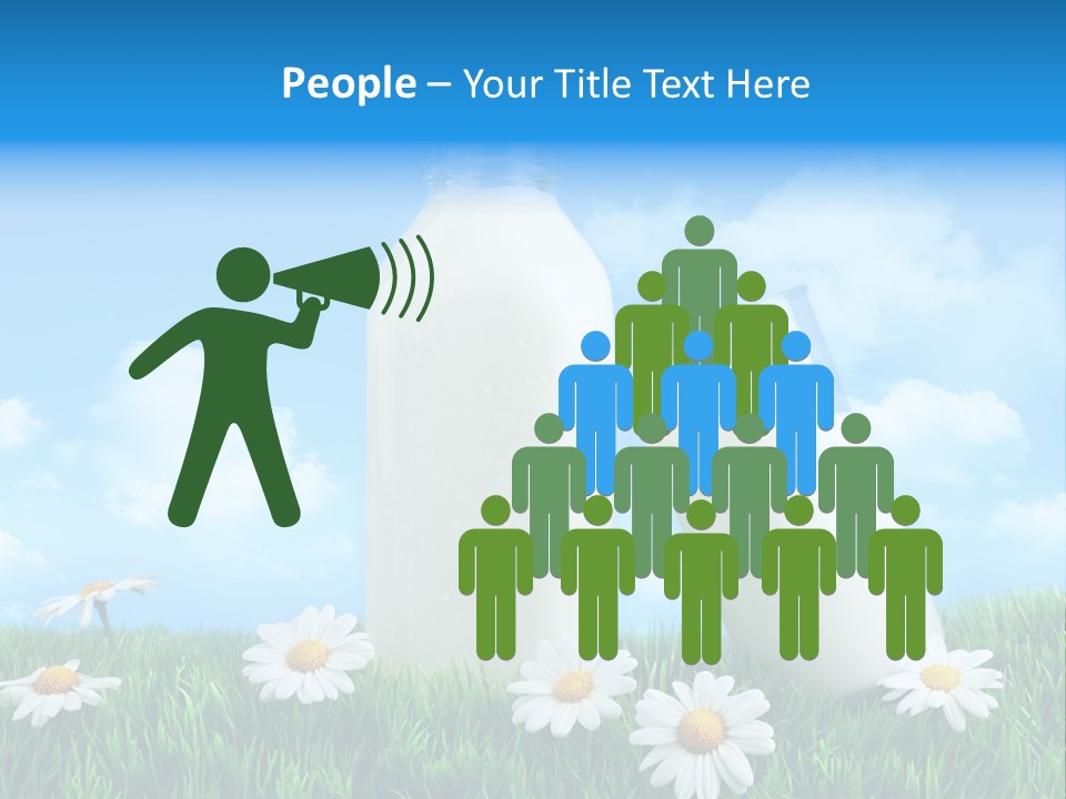 Summer White Bottle PowerPoint Template