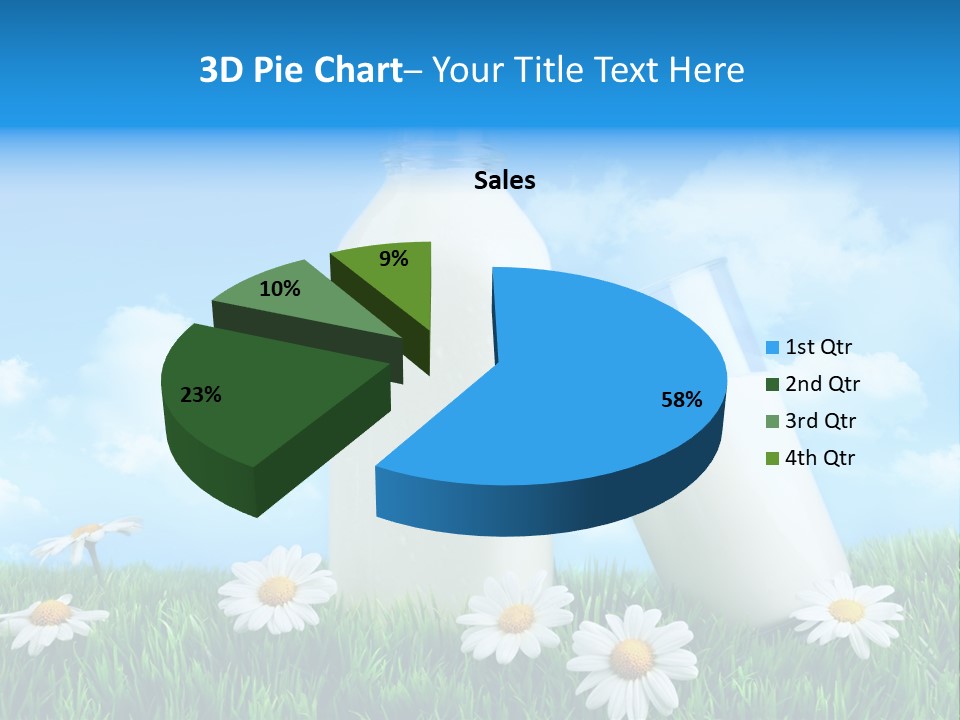 Summer White Bottle PowerPoint Template