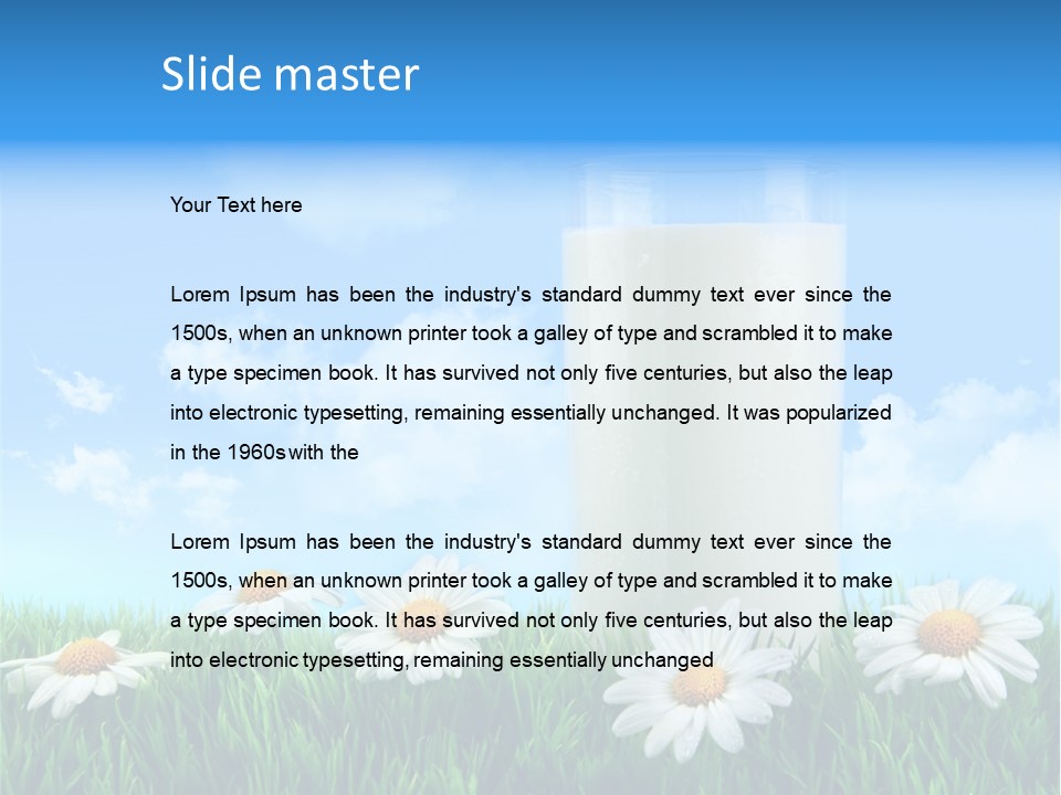 Greeting Liquid Product PowerPoint Template