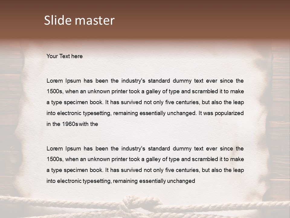 Sample Surface Parchment PowerPoint Template