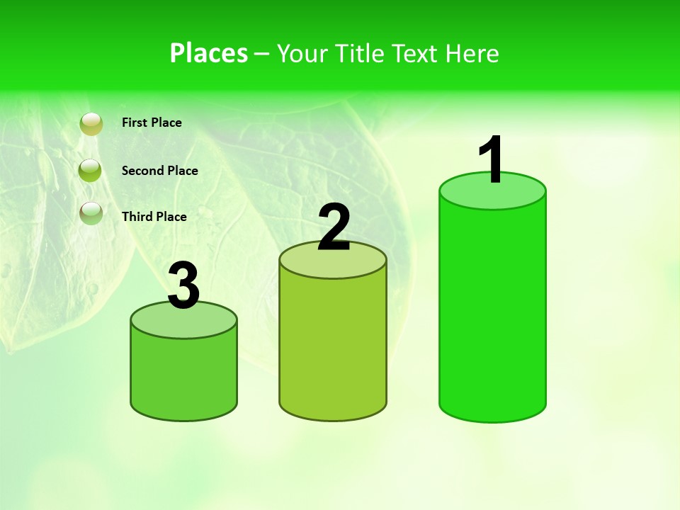 Green Foliage Close Up PowerPoint Template