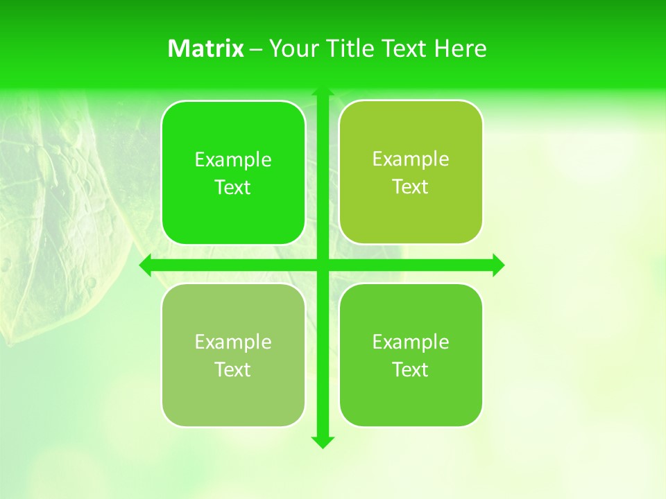 Green Foliage Close Up PowerPoint Template