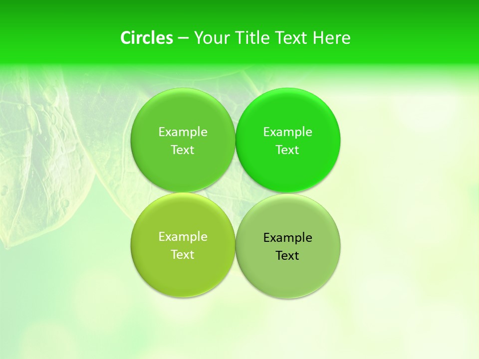Green Foliage Close Up PowerPoint Template