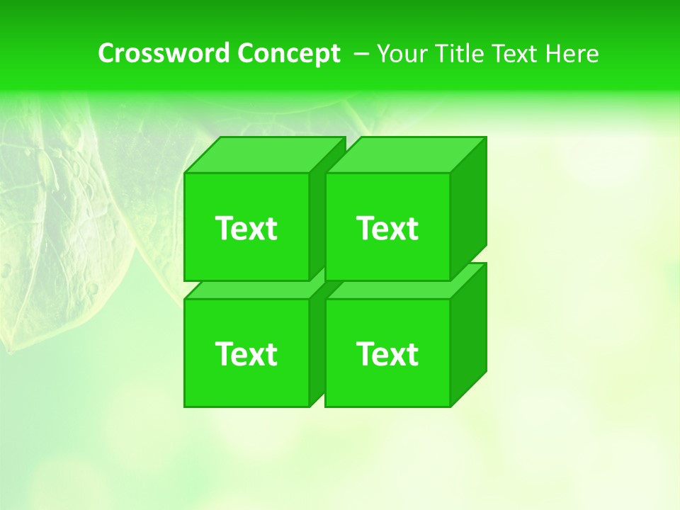 Green Foliage Close Up PowerPoint Template