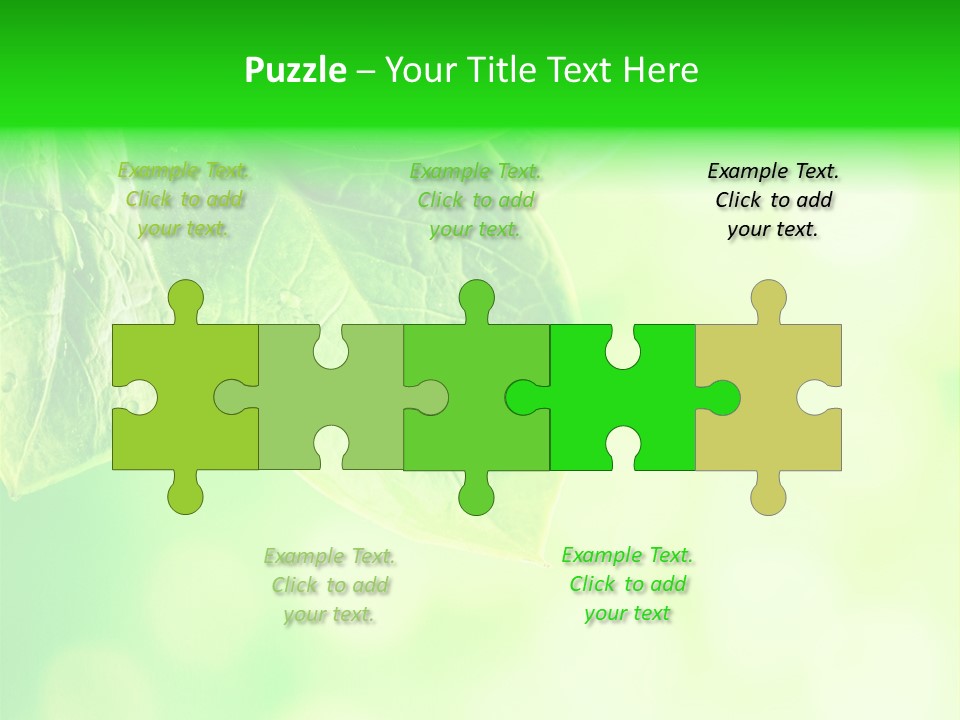 Green Foliage Close Up PowerPoint Template