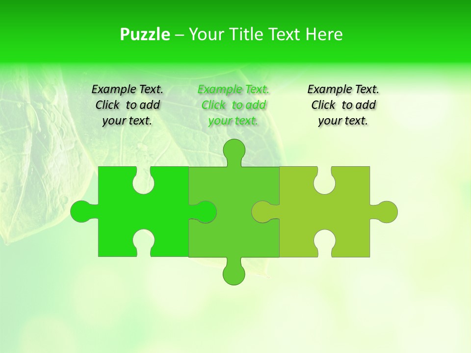 Green Foliage Close Up PowerPoint Template