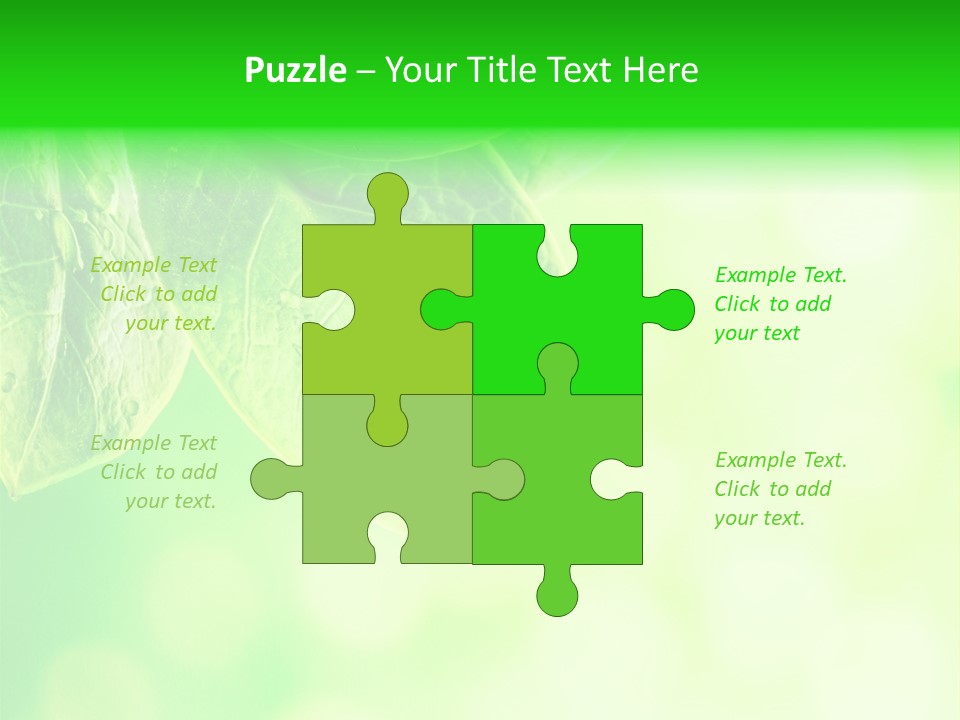 Green Foliage Close Up PowerPoint Template