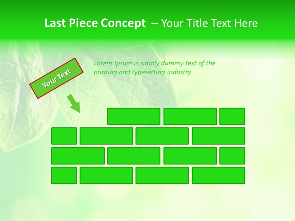 Green Foliage Close Up PowerPoint Template