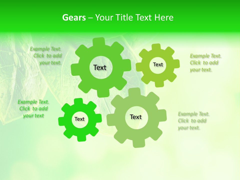 Green Foliage Close Up PowerPoint Template